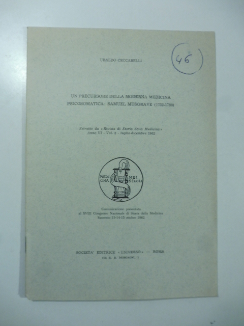 Un precursore della moderna medicina psicosomatica: Samuel Musgrave (1732-1780)